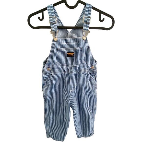 Vintage oshkosh b’gosh railroad striped overalls Conductor baby 24m - Picture 2 of 8